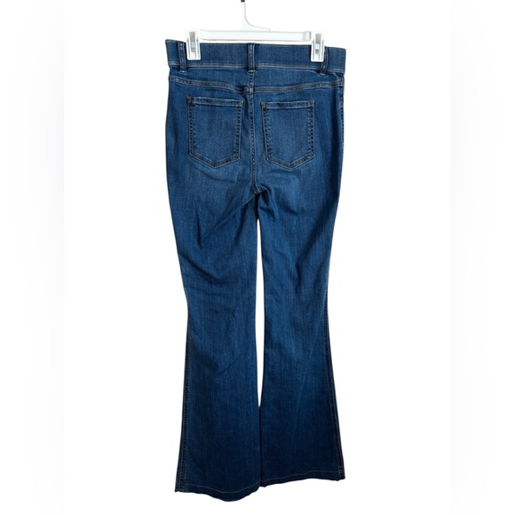 SPANX Jeans Blue Flare Leg High Waist Denim Size M - Picture 3 of 13